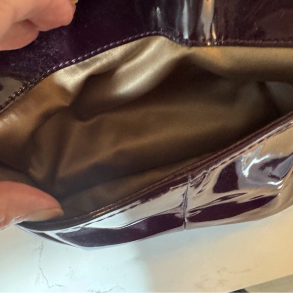 Coach  Plum Patent Leather Satchel - Picture 6 of 8